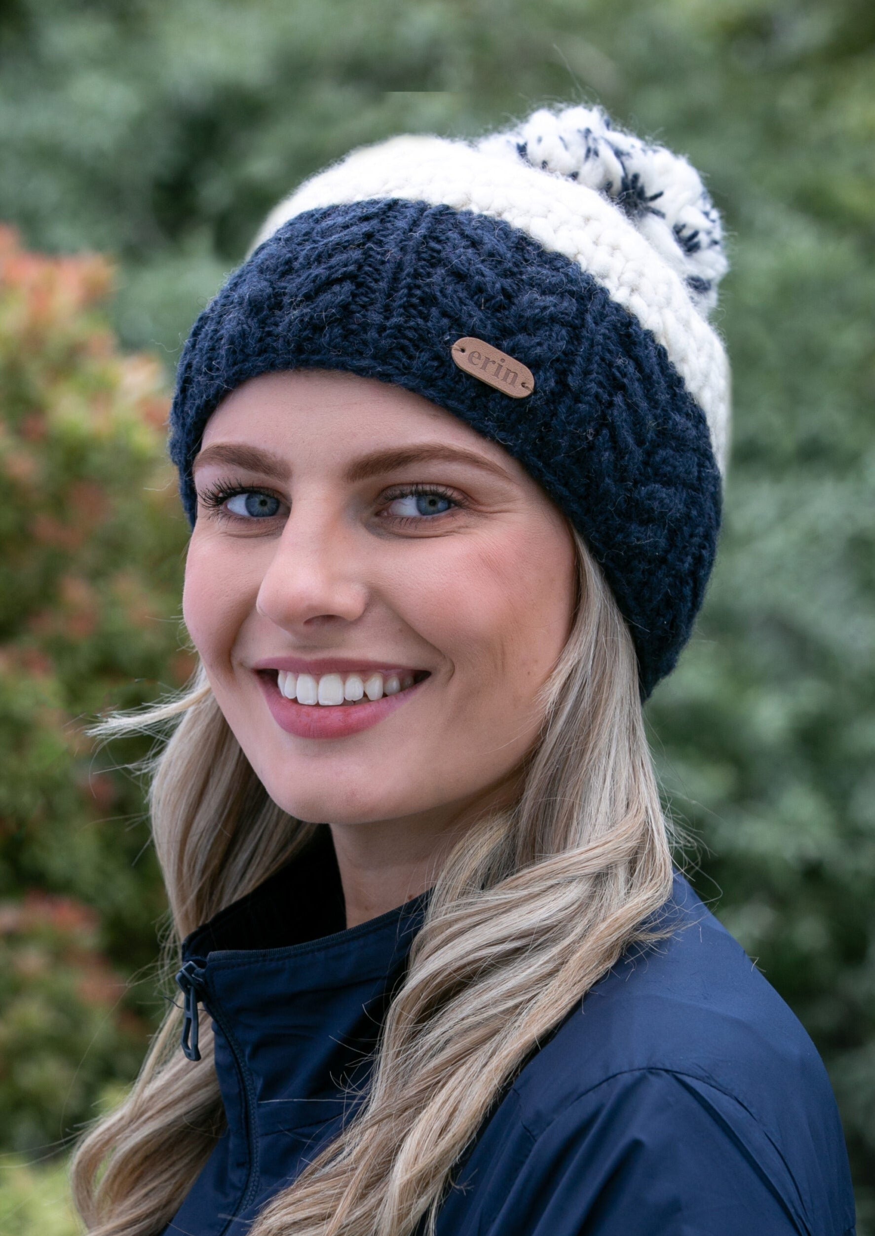 Wool bobble clearance hat