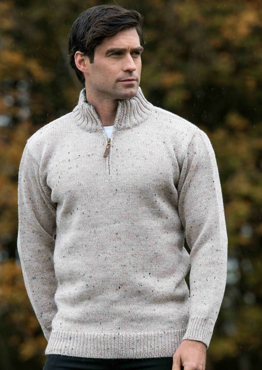 Aran Crafts Wool Half Zip Sweater | Skiddaw – Skellig Gift Store