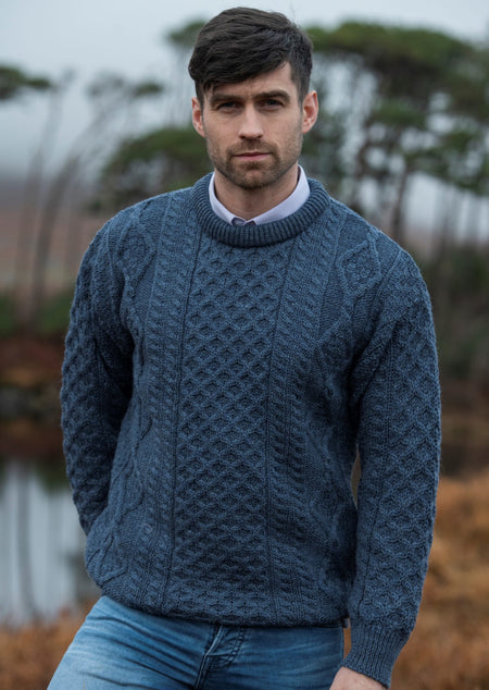 Mens Aran Sweaters | Made in Ireland | 100% Merino Wool – Skellig Gift ...