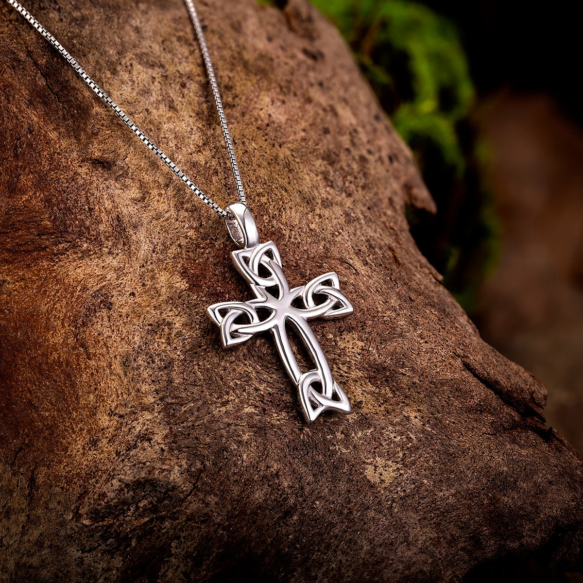 Celtic Trinity Cross Necklace - 925 Sterling Silver - Irish Celtic Cross  Pendant | eBay