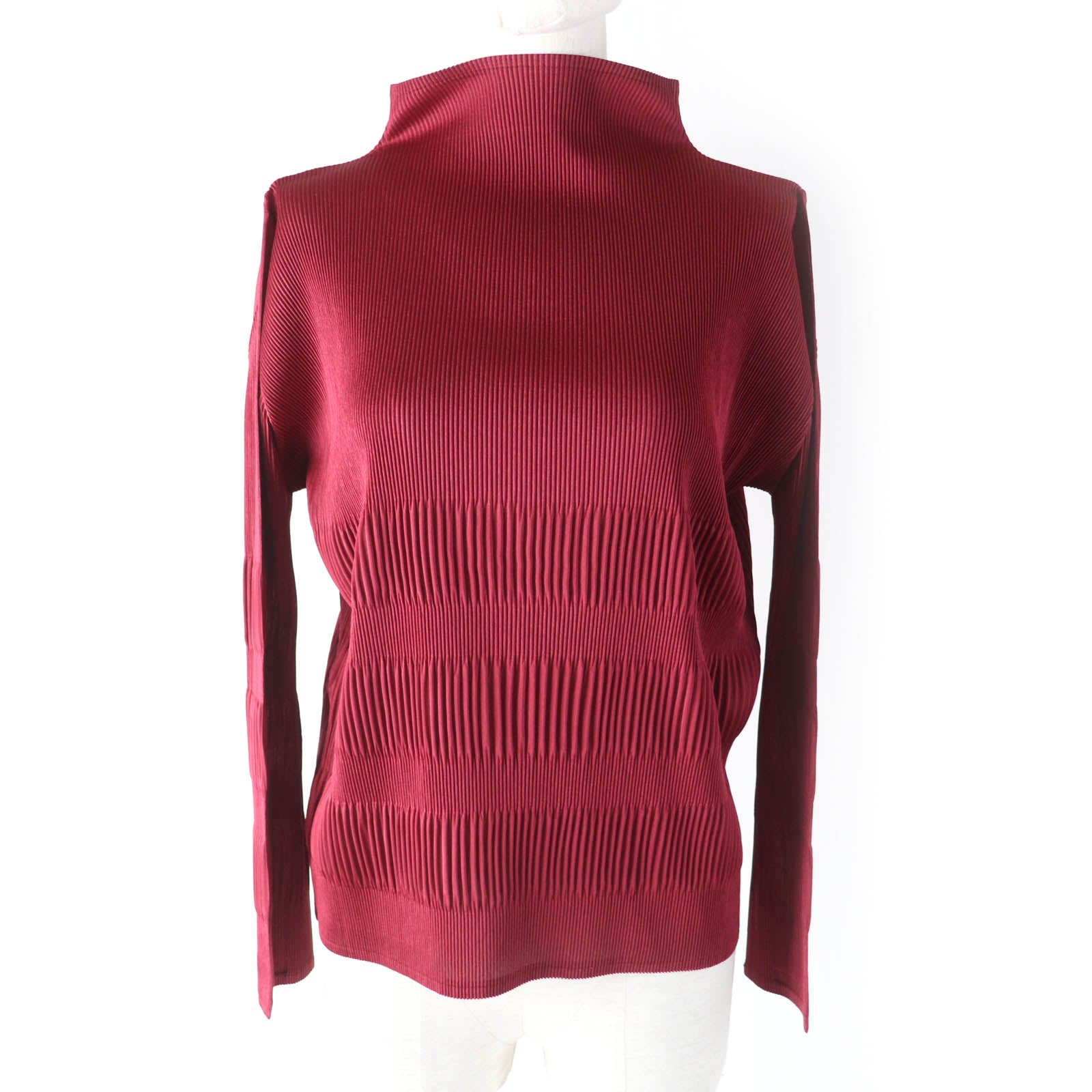 image of Issey Miyake Mock Neck Long Sleeve T-Shirt