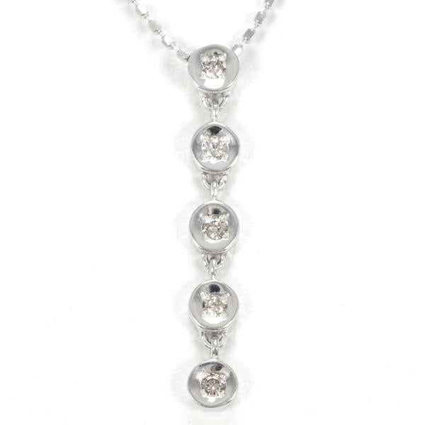 Image of K10 White Gold Diamond Necklace in Excellent Condition