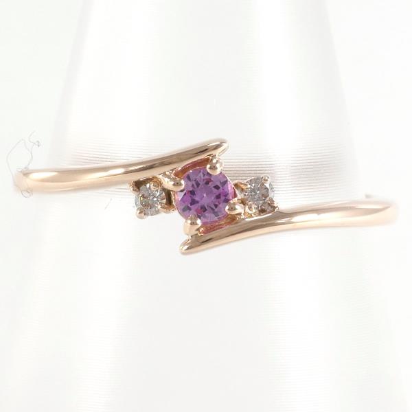 image of K10 Pink Gold Pink Sapphire Ring in Excellent Condition