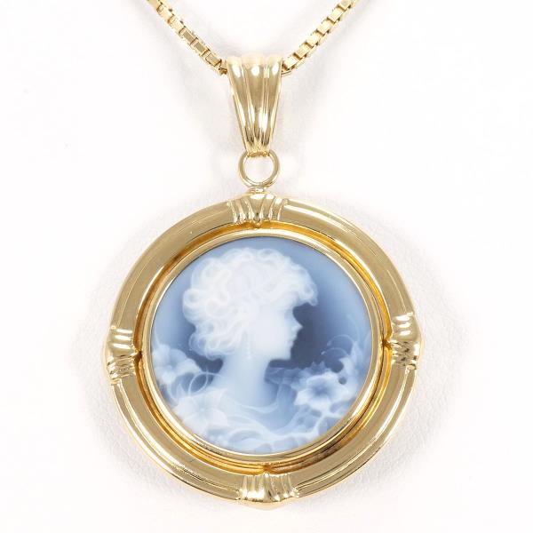 Image of K18 Yellow Gold Agate Necklace in Pristine Condition