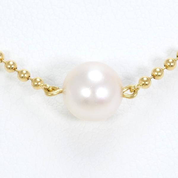 image of Mikimoto K18 Yellow Gold Pearl Necklace in Pristine Condition