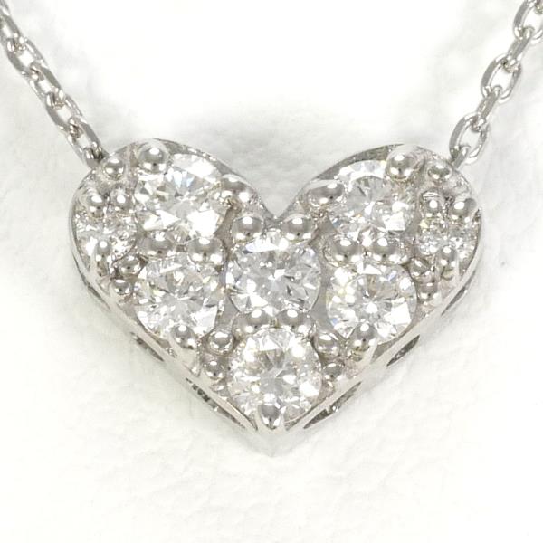 Image of Ponte Vecchio K18 White Gold Diamond Necklace in Excellent Condition