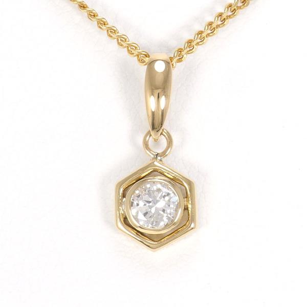 image of 18K Yellow Gold Diamond Necklace, 0.23CT, Approx. 40cm, Approximate Total Weight 3.7g in Excellent 