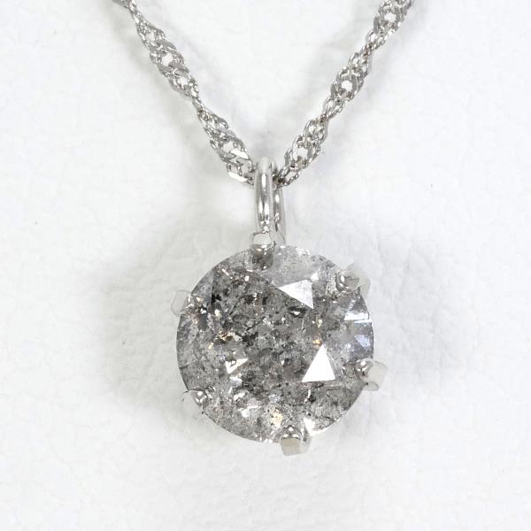 image of Platinum PT1000 PT850 Diamond Necklace 0.5ct in Excellent Condition