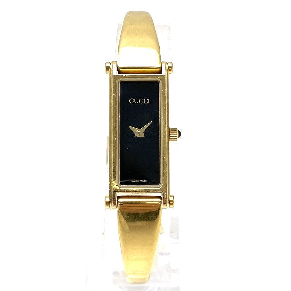 image of Gucci 1500 Gold Black Dial Quartz Ladies Watch in Fair Condition