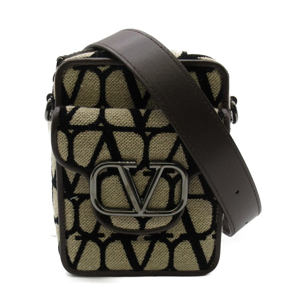 image of Valentino Mini Loco Shoulder Bag  Canvas Shoulder Bag 3Y2B0C15PMJ6ZN in Great Condition