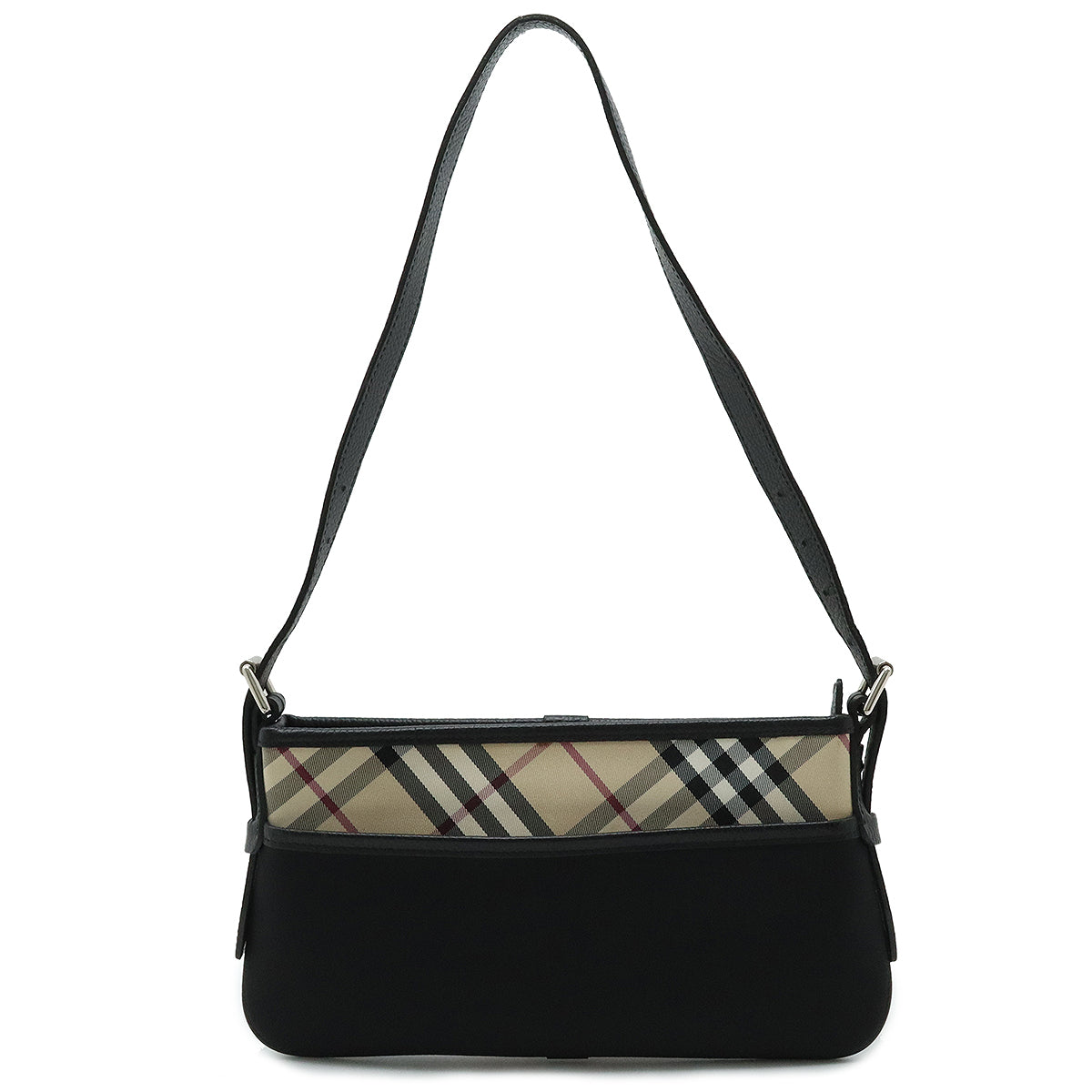 Image of Burberry Nylon Canvas/Leather Checkered Shoulder Bag in Great Condition