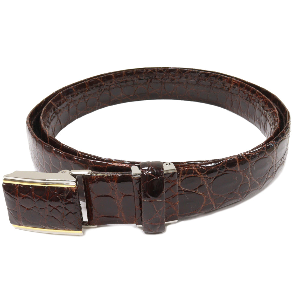 image of Men's Crocodile Leather Belt Brown in Pristine Condition