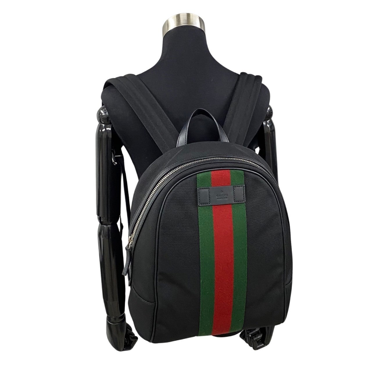 Image of Gucci Web Stripe Canvas Backpack Canvas Backpack 630918-8251 in Great Condition