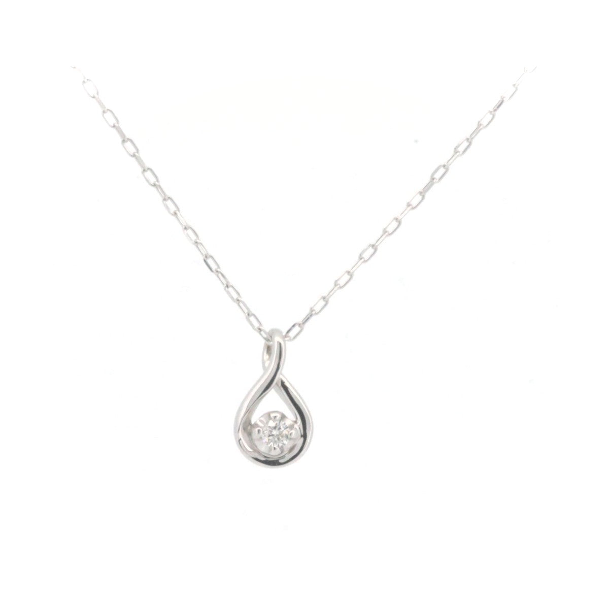 Image of K18WG Diamond Necklace 18K White Gold in Great Condition