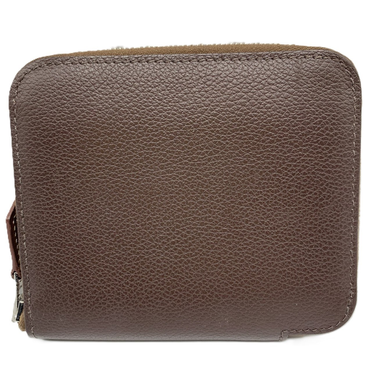 image of Hermes Azap Silk'in Compact Wallet Brown