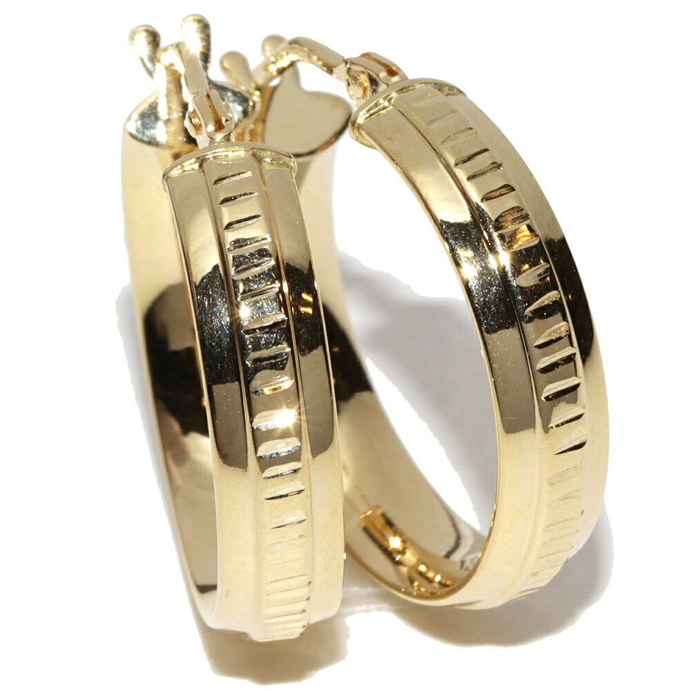 image of K18YG Hoop Earrings