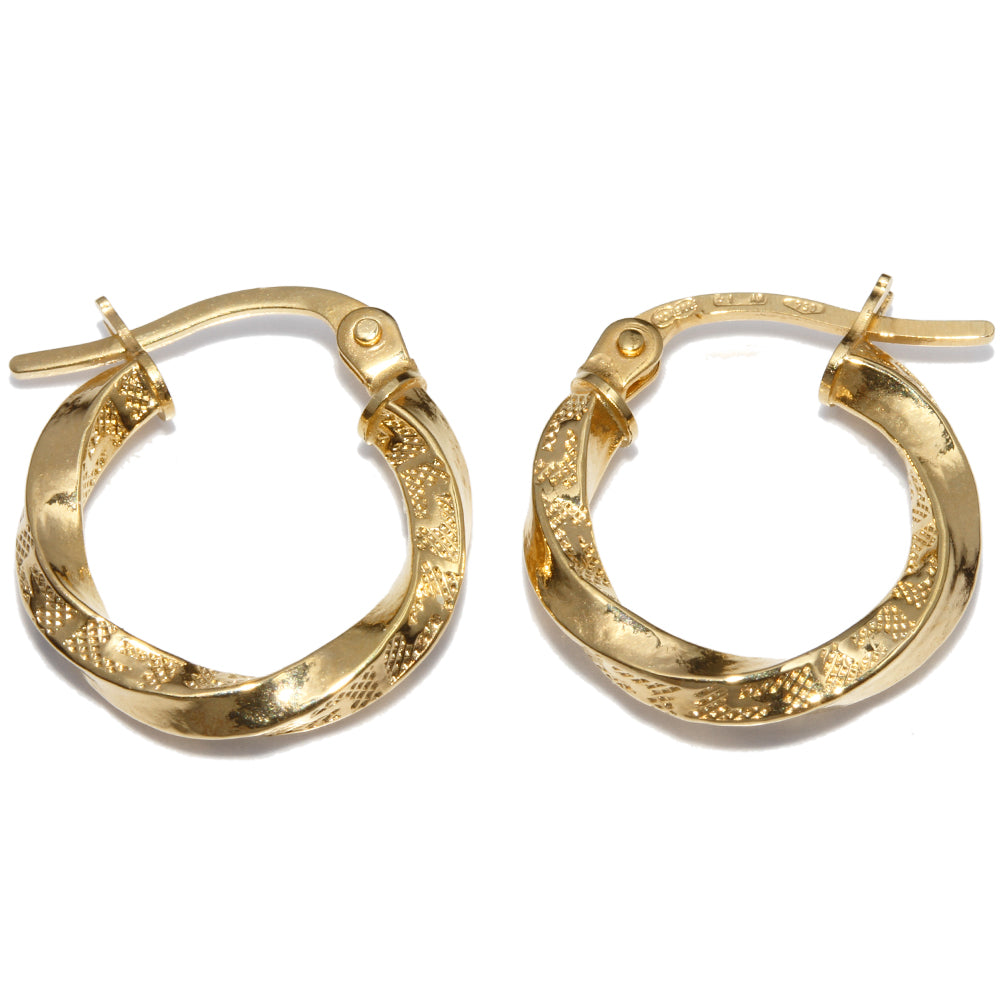 Image of Unoaerre K18YG Hoop Earrings in Pristine Condition