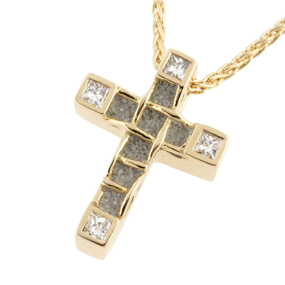 image of PATRICE FABRE K18YG Diamond Cross Necklace