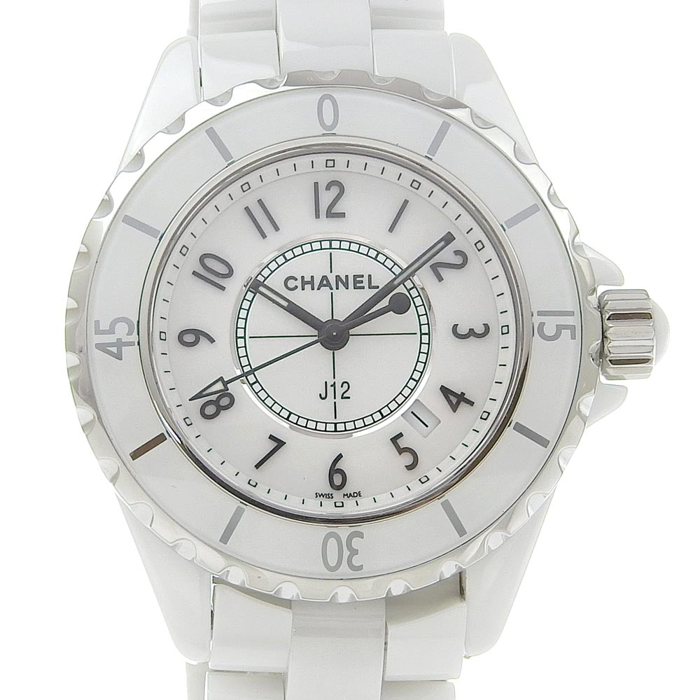 image of Chanel J12 White Ceramic Quartz Watch H0968 in Great Condition