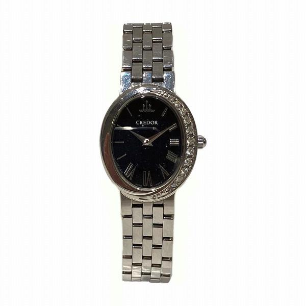 image of Seiko Credor 40th Anniversary Women's Silver Watch SS/Diamond Bezel, Seiko [Pre-loved] in Good Cond