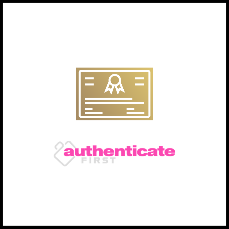 Image of [Authenticate FIRST] Identification certificate