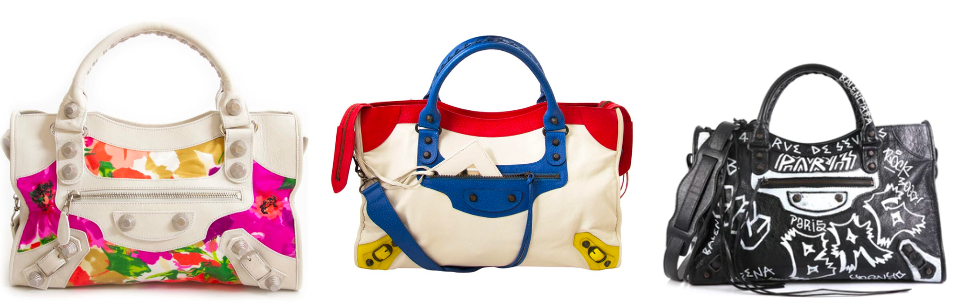 Balenciaga City Graffiti Classic Studs Bag Leather Mini at 1stDibs