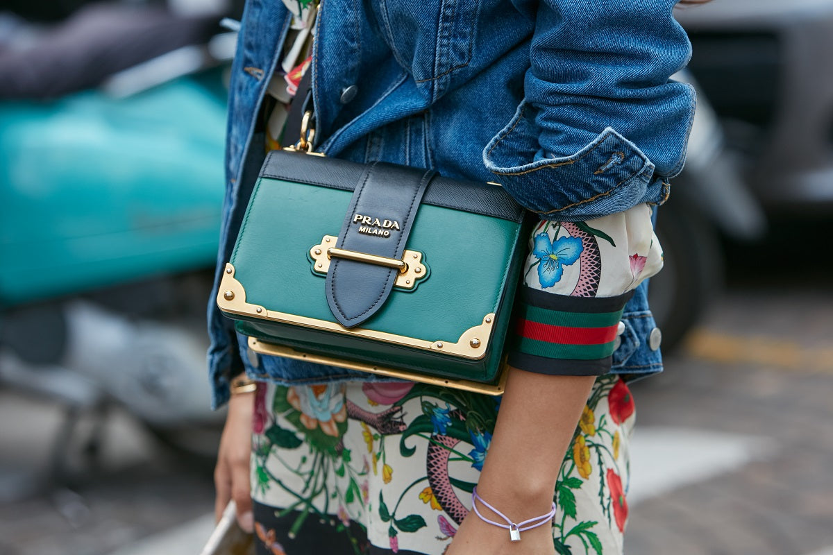 street style prada cahier bag