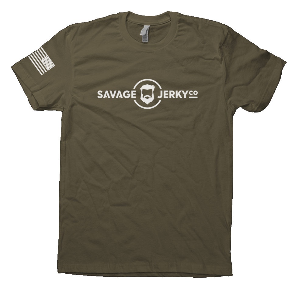 Military Green Short Sleeve T-Shirt – Savage Jerky Co.