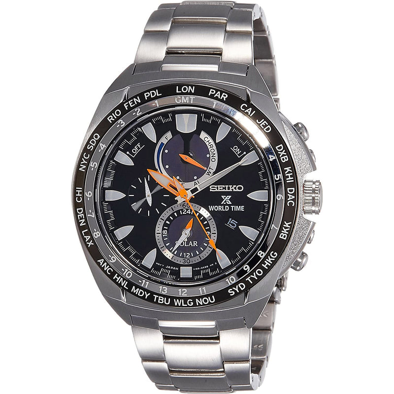 Seiko Men's Chronograph World Time Solar Powered Watch SSC487P1 –  Hemstock's Jewellers