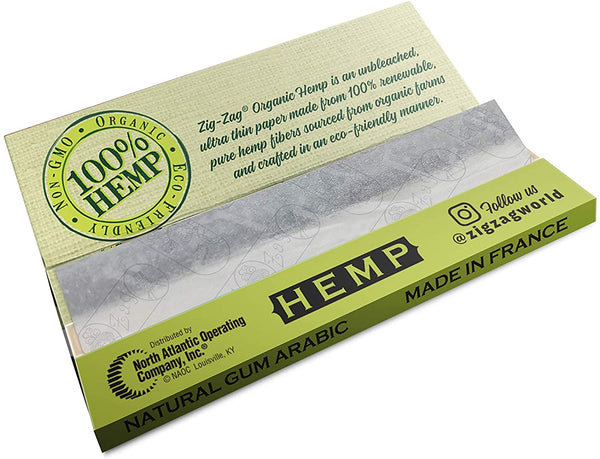 Zig-Zag Rolling Papers Hemp Organic 1 1/4 Size Unbleached Vegan