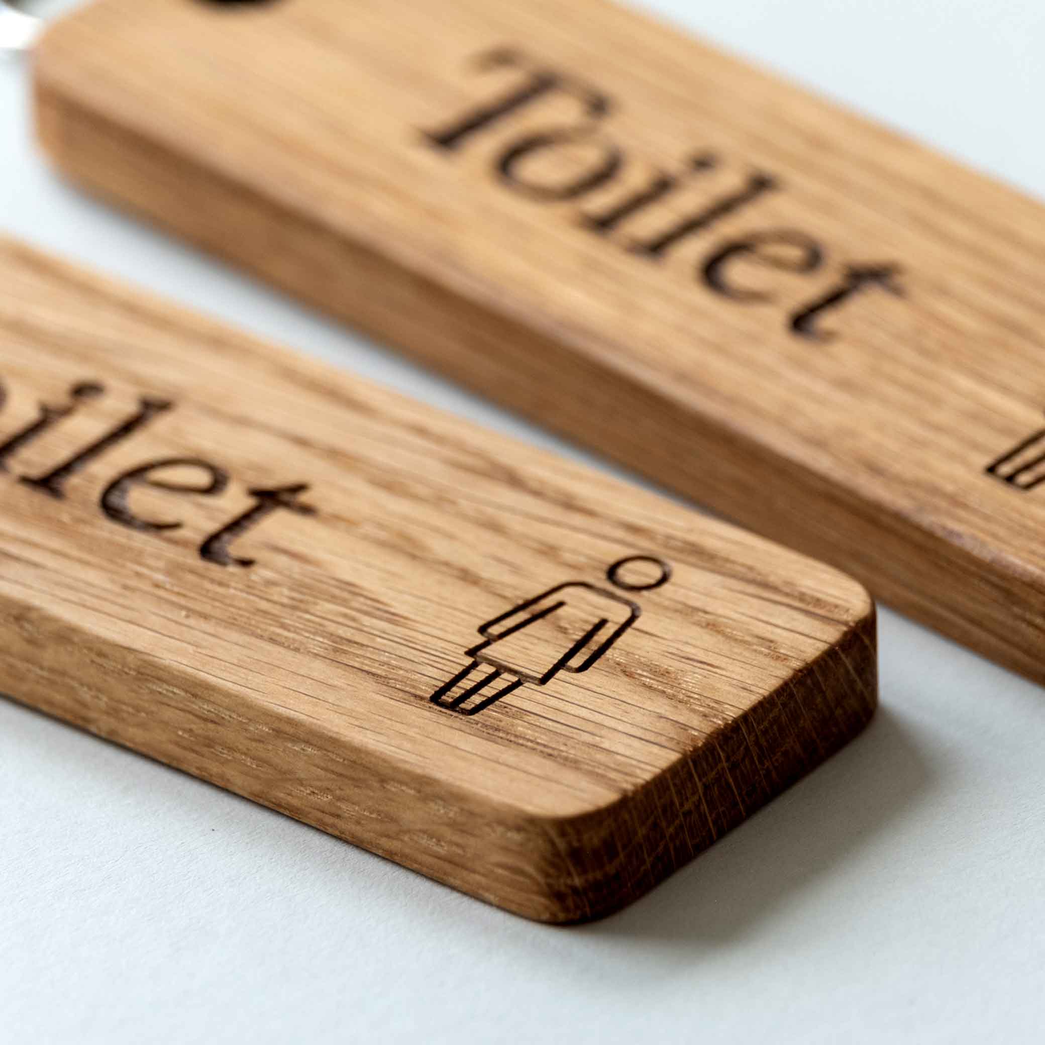 Personalised Wooden Keyrings Oak Keyrings Oak Keyfobs Logo Key Fobs Choice  of Size Oak Wood Wood Keyrings Bulk 