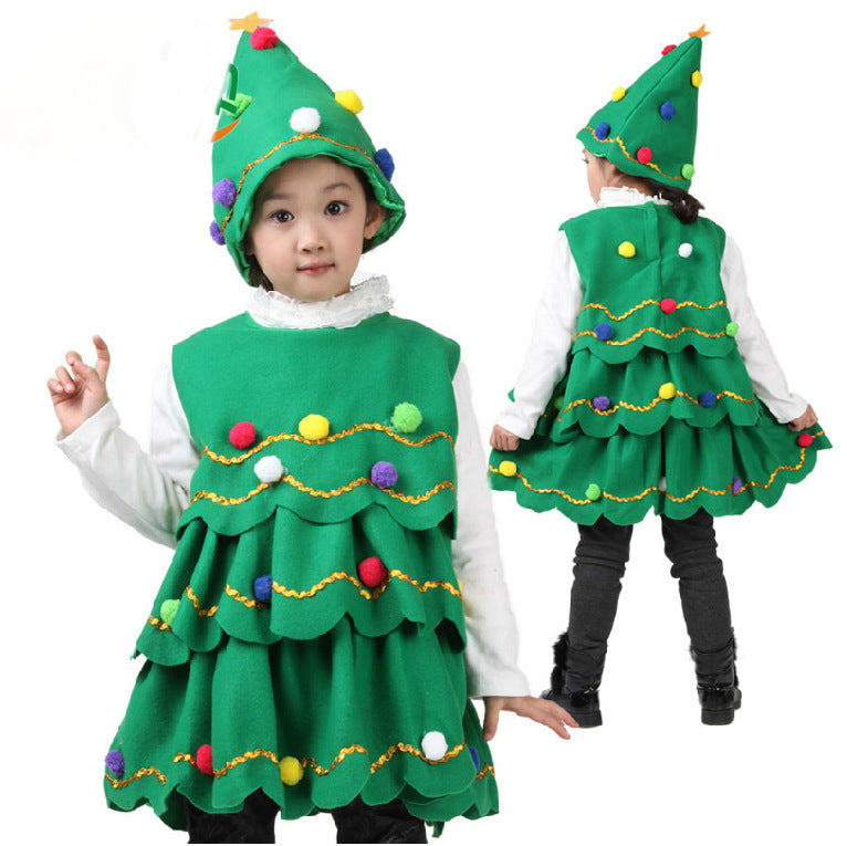 Kids Christmas Fir Tree Halloween Costume - CrazeCosplay