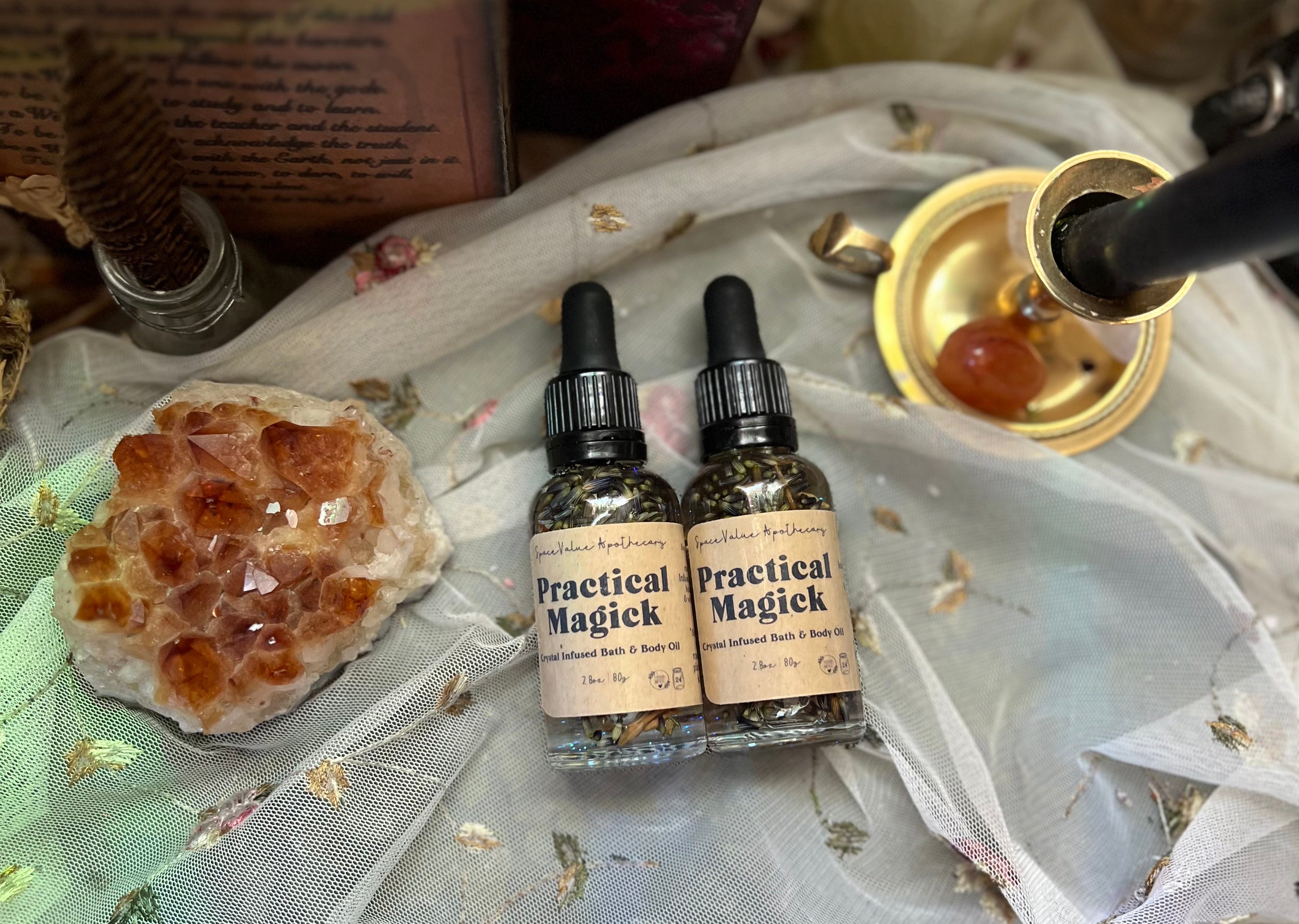 Practical Magick ~ Crystal Infused Bath & Body Oil