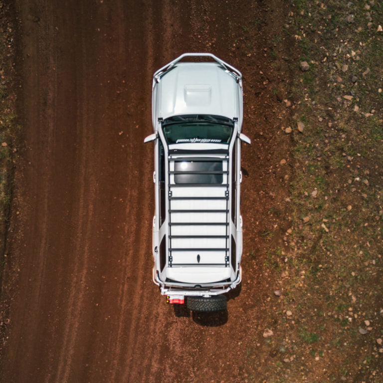 Prinsu roof rack on a white 5th gen 4runner