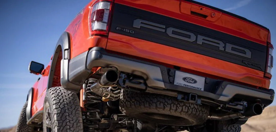 Back of Red Ford Raptor