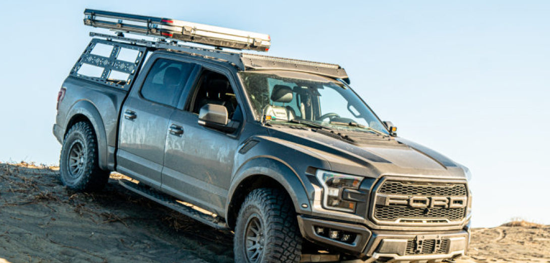 CBI Ford Raptor Bed Rack with a roof top tent