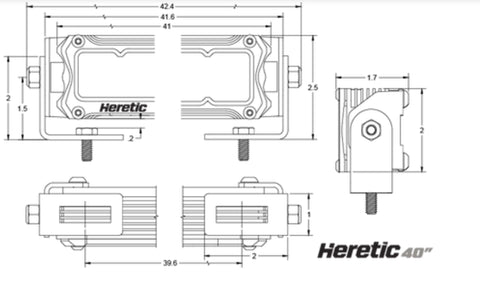 Heretic Studio 40" LED Light Bar product specifications