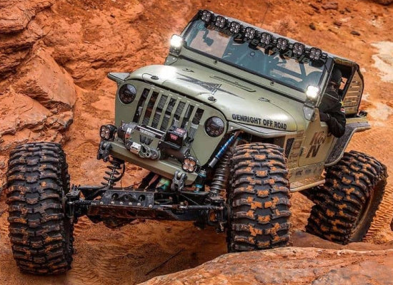 Jeep Wrangler with custom suspension