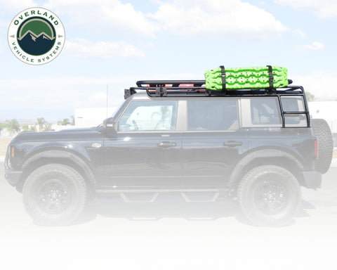 The OVS KING 4WD ROOF RACK 2021 – 2023 FORD BRONCO 4 DOOR WITH HARD TOP TRUCK INSTALLED