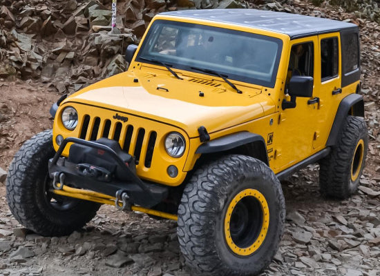 Lifted Custom Yellow Jeep Wrangler