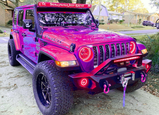 Custom Pink Jeep Wrangler