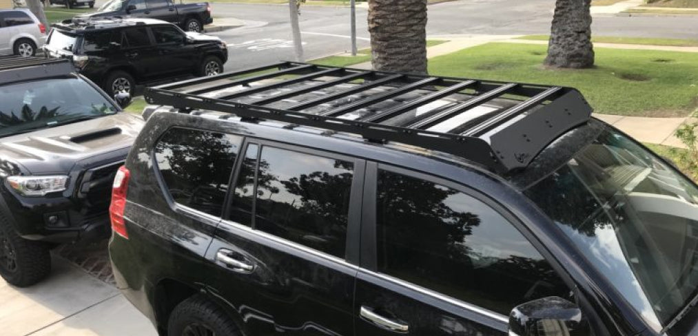 Prinsu Gx460 roof rack on black lexus