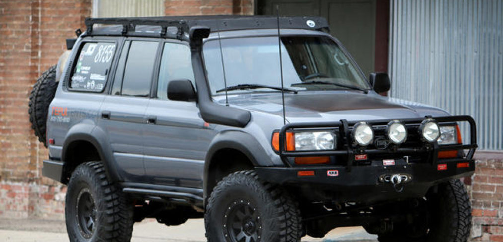 Prinsu Landcruiser 80 roof rack on grey lc80