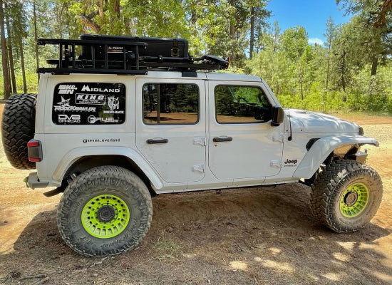 Green Pure White Jeep Wrangler