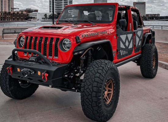 Custom Red Jeep Wrangler