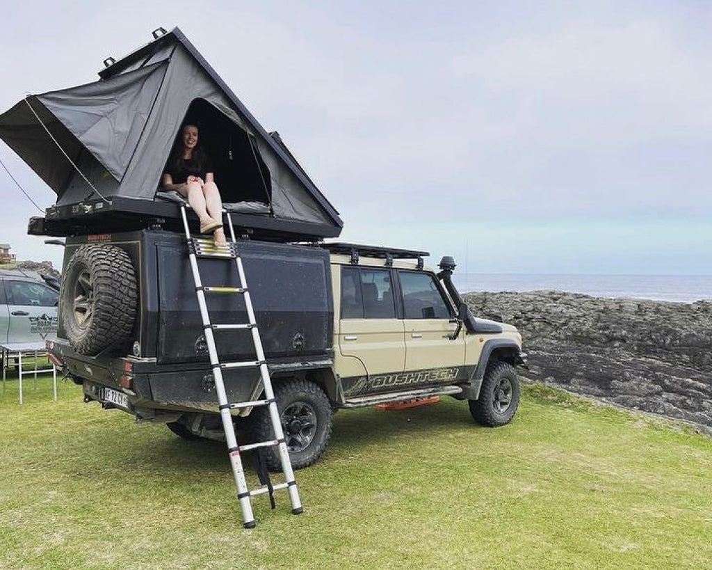 Roof Top Tent on grey jeep