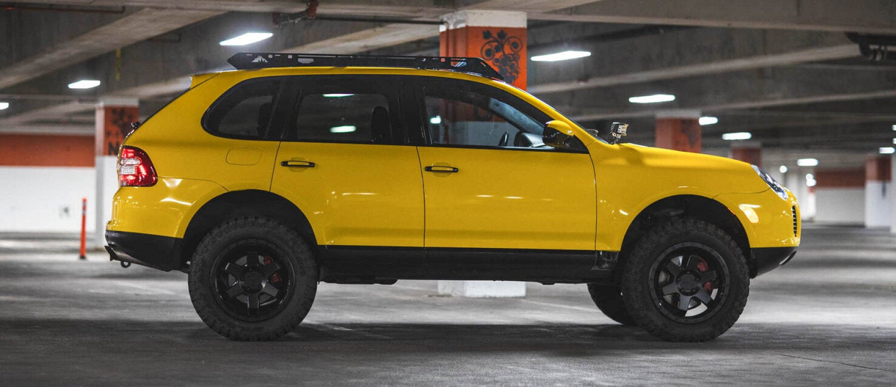 Sherpa Porsche Cayenne Roof Rack Side View