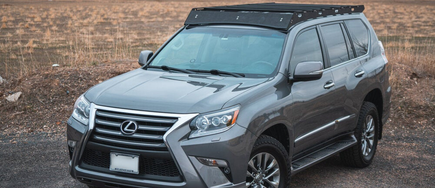 Sherpa Yale roof rack on Grey Lexus Gx460