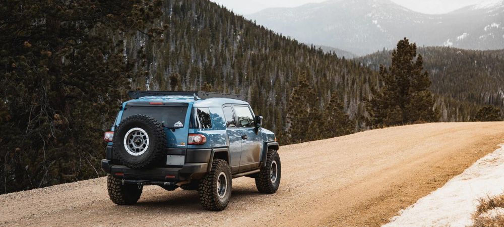 FJ Cruiser on a overlanding trail