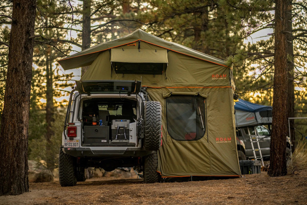 Roam Vagabond XL Roof Top Tent on a Jeep